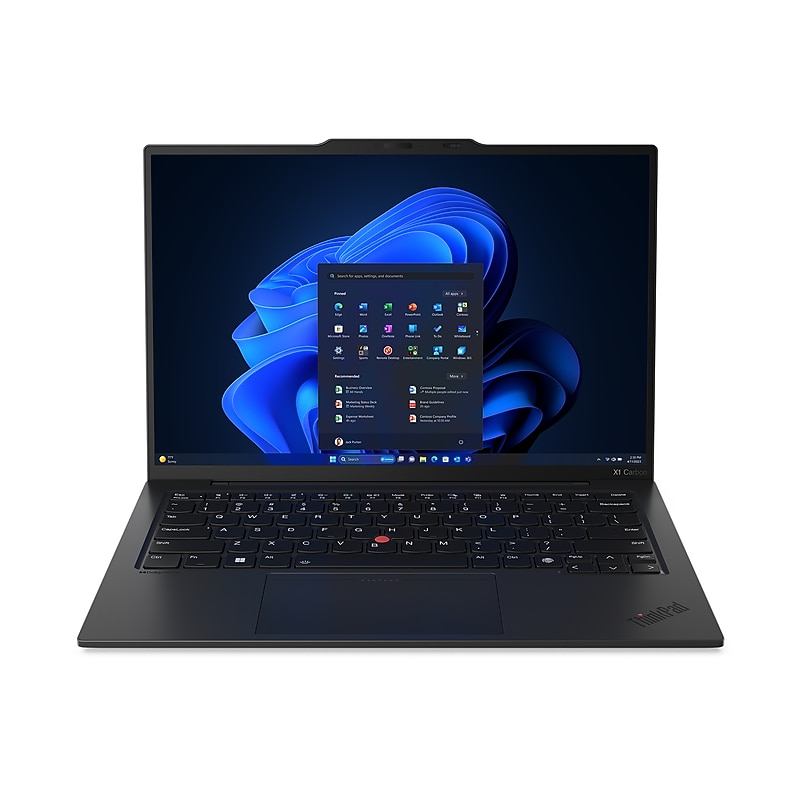 Lenovo ThinkPad X1 Caron Gen 12 16" Laptop, Intel Core Ultra 7 155U, 16GB DDR5 RAM, 512GB PCIe SSD, Windows 11 Pro (21KDSN2100) image 1