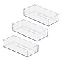 iDesign Clarity Plastic Drawer Organizer, Clear, 3/Set (28984M3)~#|#~CA2B107C-EE23-4977-B2172F4B23E59137_sc7
