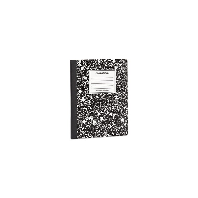 Bazic Composition Notebooks, 7.5" x 9.75", College Ruled, 100 Sheets, Black (SSS11445CM) image 1