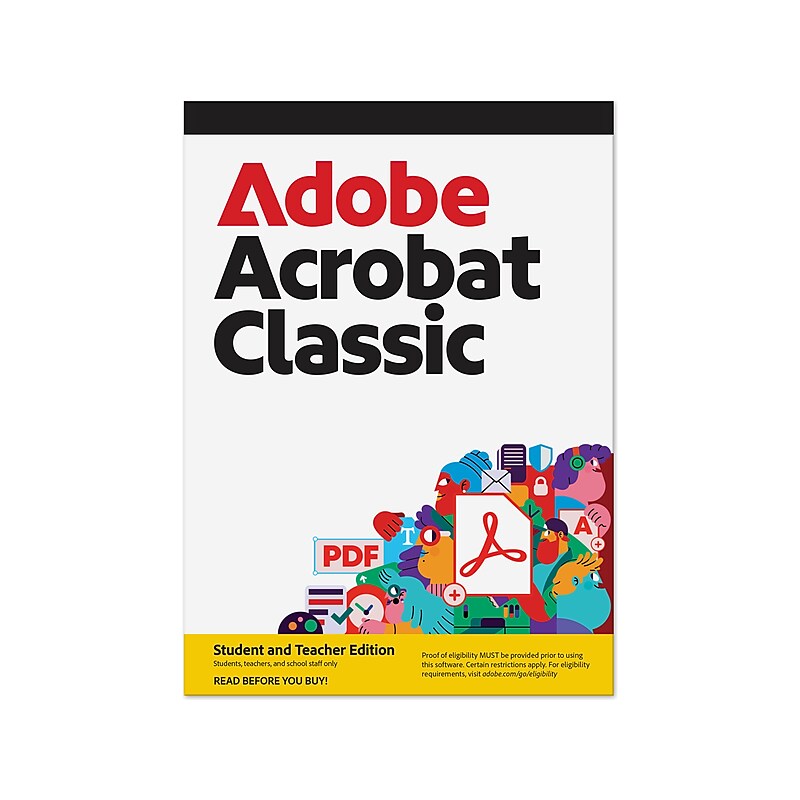 Adobe Acrobat Classic Student and Teacher Edition for 1 User, Windows and macOS, Download (30006784) image 1