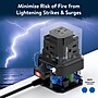 Uncaged Ergonomics Cube 5-Outlet 4-USB Port Surge Protector, 10', Black (PC-b-c)~#|#~CA3199A2-697A-468B-8680DE6E3C7DB28E_sc7
