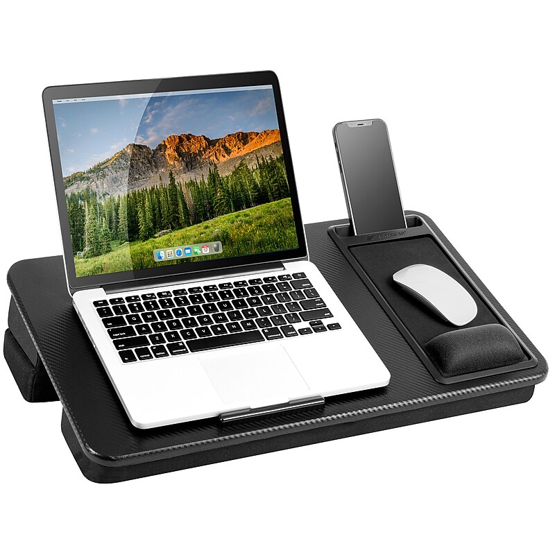 LapGear Elevation Pro 17 23" x 13" x 2.4" Lap Desk, Black Carbon image 1