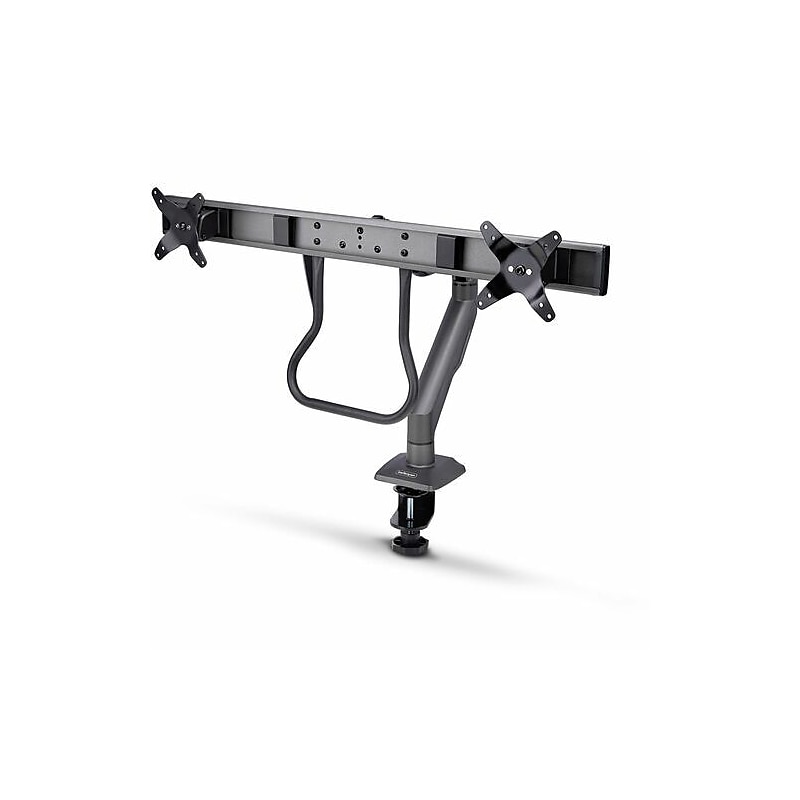 StarTech Adjustable Dual Monitor Arm, Up to 27", Black (H2M1AS2-MONITOR-ARM) image 1