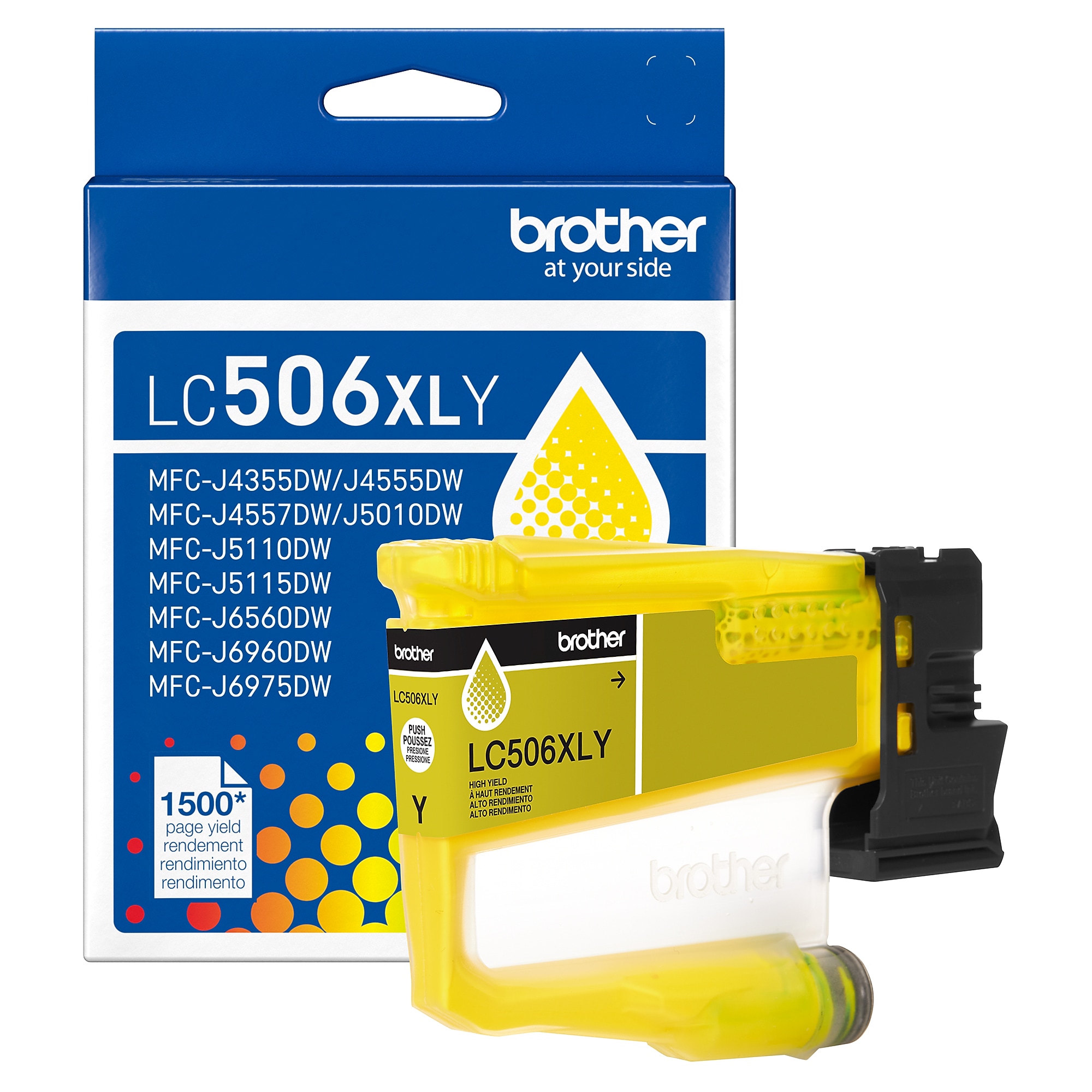 Brother LC506XL Yellow High Yield Ink Cartridge, Prints Up to 1,500 Pages (LC506XLYS) Sansujyuku sansujyuku.com