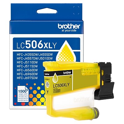 Brother LC506XL Yellow High Yield Ink Cartridge, Prints Up to 1,500 Pages (LC506XLYS) Sansujyuku sansujyuku.com