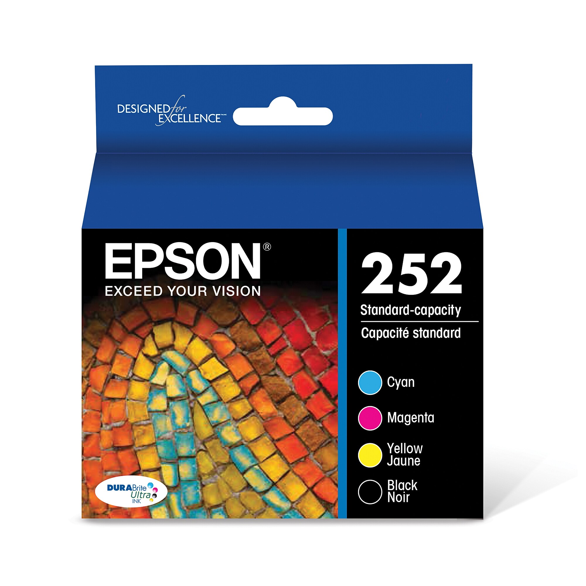 Epson T252 Black/Cyan/Magenta/Yellow Standard Yield Ink Cartridge, 4/Pack (T252120-BCS) Sansujyuku sansujyuku.com