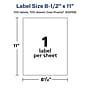 Avery Laser/Inkjet Rectangle Multipurpose Labels, 8.5" x 11", White, 100 Labels/Box (94269)~#|#~CA446931-04FC-4495-A12E78C88EAB6A08_sc7