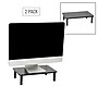 Mind Reader Ventilated Metal Adjustable Monitor Stand, Up to 44 lbs., Black, 2/Pack (4LEGM2PK-BLK)~#|#~CA457F00-4B59-443E-B77662D6EC1094BD_sc7