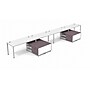Boss Office Products Simple System 60"W Desk with Storage Cabinet, White, 4/Set (SGSD011-201-WT)~#|#~CA4956BD-DD8C-481A-A400CC0A9AB133E3_sc7