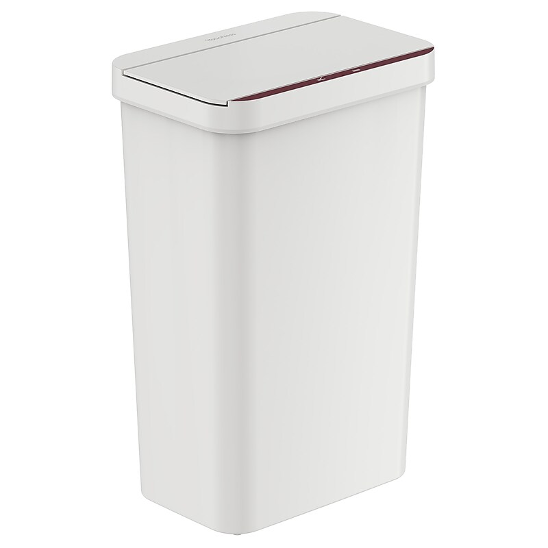 iTouchless Plastic Sensor Trash Can, 13.2 Gallon, White (SP13WW) image 1