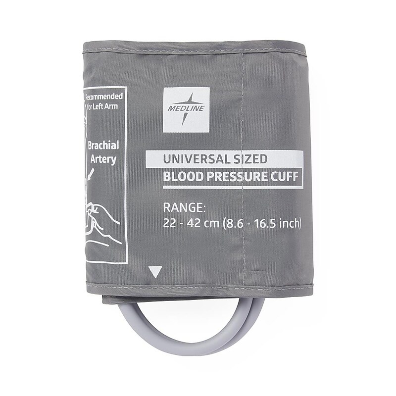 Medline Reusable Blood Pressure Cuff, Adult, Gray (MDS9974) image 1