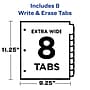 Avery Write & Erase Pocket Plastic Dividers, 8 Tabs, Multicolor (16177)~#|#~CA4E7BE2-AAD6-4BC3-B94ED1A39B1F6584_sc7