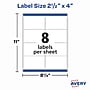 Avery TrueBlock Laser Shipping Labels, 2-1/2" x 4", White, 200 Labels/Pack (5816)~#|#~CA4F1618-6994-46EF-B1C2187D03B2FE04_sc7