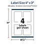 Avery TrueBlock Laser/Inkjet Rectangle Multipurpose Labels, 4" x 3", White, 200/Box (94252)~#|#~CA531C36-B03D-4FDD-908B5782FF860952_sc7
