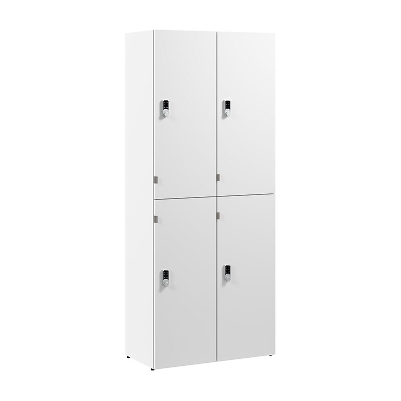 Bush Business Furniture Assure 72"H 2-Tier White Storage Lockers (AUS130WHK) image 1