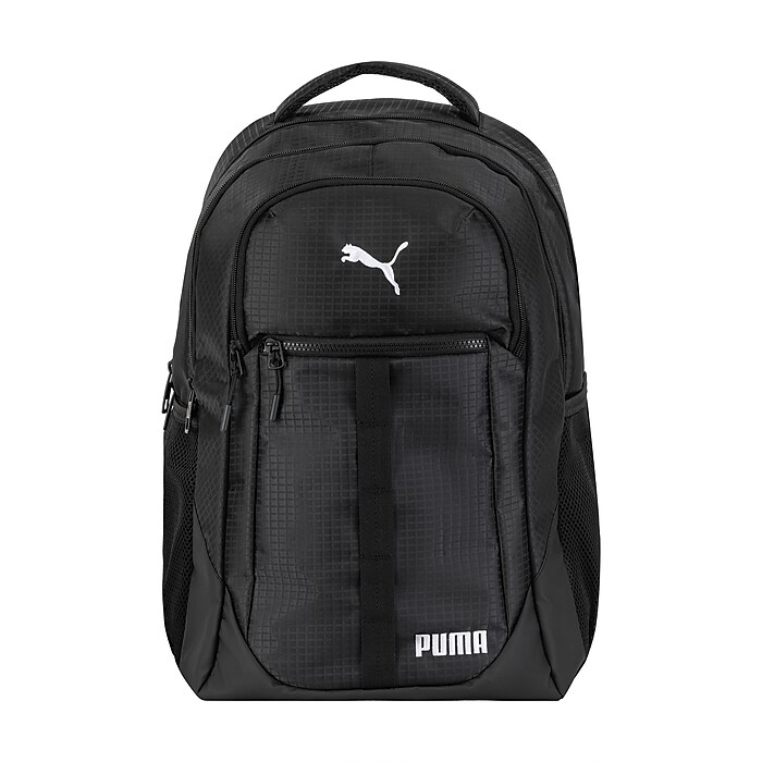 black leather puma backpack Shop Mens Regenerate 2.0 One Internal Slip Puma Core Up Backpack Black