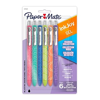 筆記具 joy Paper Mate InkJoy Retractable Gel Pen, Medium Point, 0.7mm, Black