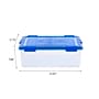 Iris 41.2 Quart Element Resistant Ultimate Clear Plastic Latching Storage Bin, Clear, 3/Pack (500140)~#|#~CA61DE55-A9AD-4351-A68EDD8DF9E68B32_sc7