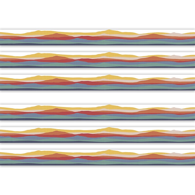 Teacher Created Resources Moving Mountains Die-Cut Border Trim, 2.75" x 35", 24/Pack, 6 Packs/Bundle (TCR9230-6) image 1