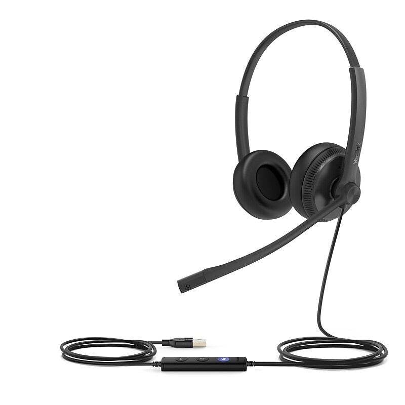 YeaLink UH34 USB-A Noise Canceling Stereo Phone & Computer Headset, MT Certified (1308043) image 1