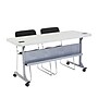 National Public Seating BPFT Series 24"W x 60"D Foldable Rectangular Training Table, Plastic, With Wheels, Speckled Grey~#|#~CA6C811D-98D9-430B-B8A054D768614CB8_sc7