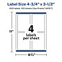 Avery Laser/Inkjet Rectangle Waterproof Multipurpose Labels, 3.5"  x 4.75", White, 400/Box (94127)~#|#~CA6E731D-58B2-479A-BFEF495DBCF432F2_sc7