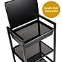 Mind Reader 3-Tier Metal Cart with Covered Compartment, Black (LIDCART3T-BLK)~#|#~CA6FF20E-B976-4B2D-BDE66BB09C97244D_sc7