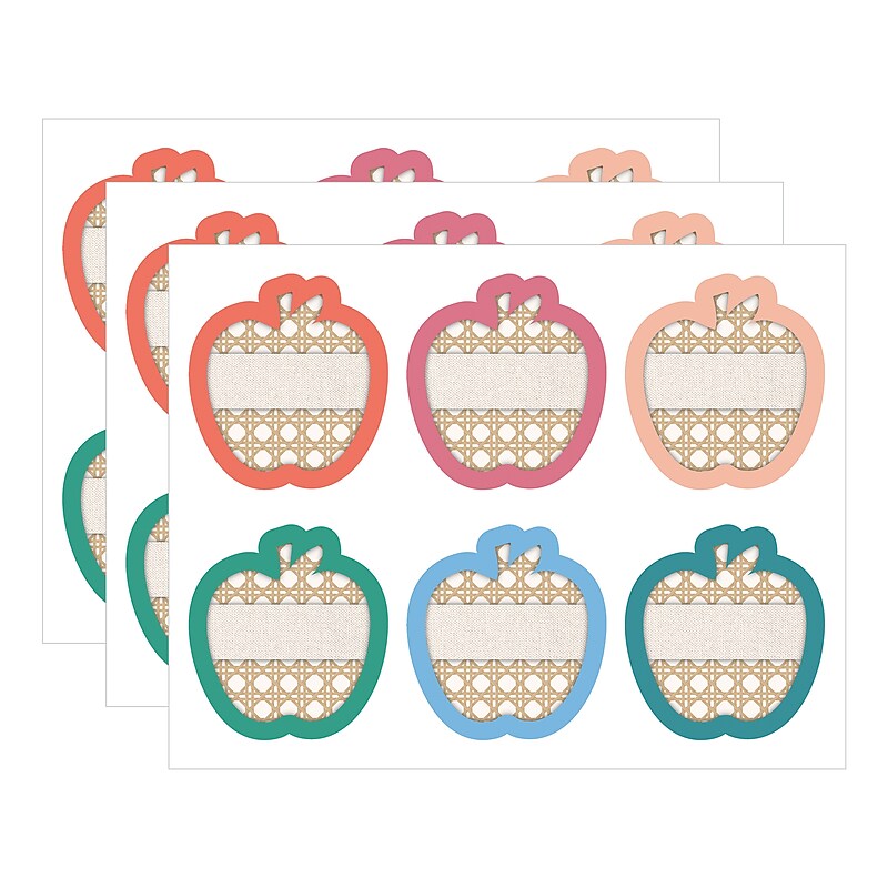 Carson Dellosa Education True to You Boho Apples Cut-Outs, 36/Pack, 3 Packs/Bundle (CD-120653-3) image 1
