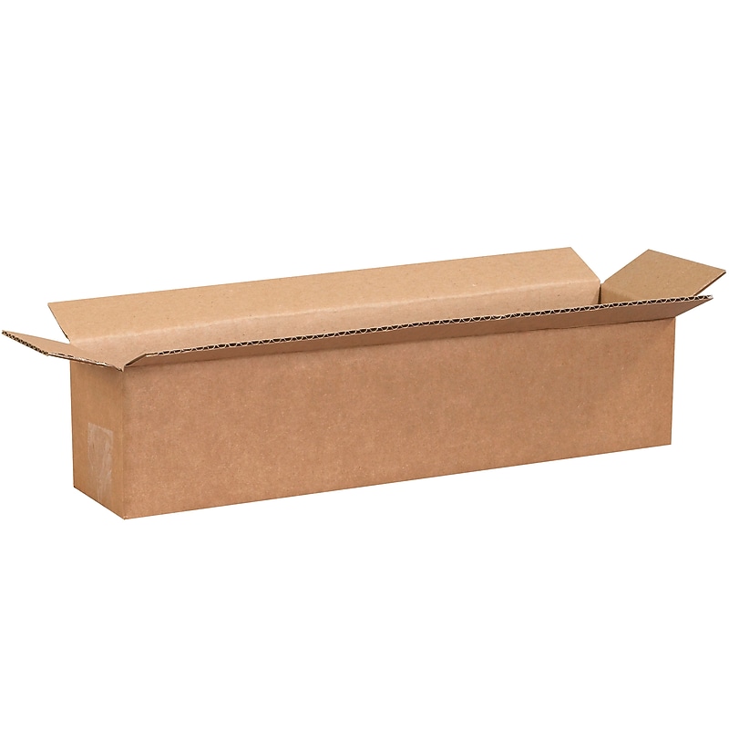 18" x 4" x 4" Shipping Boxes, 32 ECT, Brown, 25/Bundle (1844) image 1