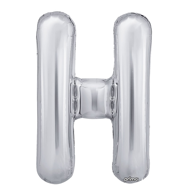 Party City 16" "H" Foil Balloon, Silver, 2/Pack (AM60050272-18) image 1