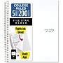 Five Star Five Star with Study App 5-Subject Subject Notebooks, College Ruled, 200 Sheets, White (820004B-ECM24)~#|#~CA7FF755-EC72-4408-86E8E71F511E382F_sc7