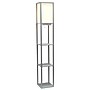 Simple Designs Etagere Organizer 62.5" Floor Lamp with Rectangular Shade, Gray (LF1037-GRY-CCLB)~#|#~CA833901-F81D-4DD4-B4B01377AF6EC7D0_sc7
