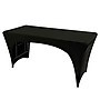 Iceberg 72"L x 30"W Open-Sided Stretch-Fabric Table Cover, Black (16541)~#|#~CA855413-0F93-4D2E-9E07BD338F4B5EA0_sc7