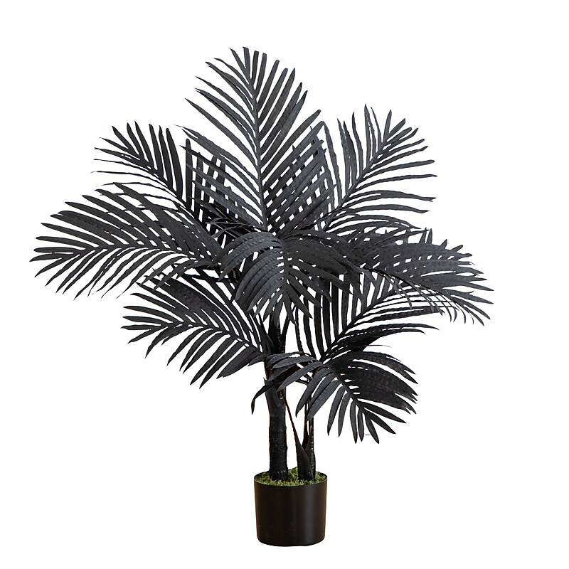 Nearly Natural Artificial Halloween Black Golden Cane Tree, 3' (T5139) image 1