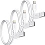 Overtime Apple MFi Certified Lighting USB 4 ft. Cable for iPhone/iPad/iPod Touch, White, 3/Pack (CE14541A)~#|#~CA902588-E3E3-4C7C-8DD1FA261B08E3C7_sc7