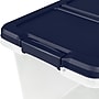 Home Logic 29 Qt. Latch Lid Storage Tote, Clear/White, 6/Pack (7102-010000044)~#|#~CA92A42A-FE2C-4542-80B6A1EA8EE5D39F_sc7