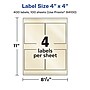 Avery Pearlized Ivory Square Multipurpose Labels, 4" x 4", Ivory, 400/Box (94100)~#|#~CA953EF4-24FB-4A86-8993C45C1BD3A72A_sc7