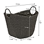 Household Essentials Woven Storage Wicker Basket with Handles, Gray (ML-4126)~#|#~CA975590-D946-48AB-8EC890A8F5C111C4_sc7