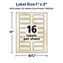Avery Pearlized Ivory Rectangle Multipurpose Labels, 1" x 3", Ivory, 800/Box (94224)~#|#~CA9D27BB-85DE-4E18-9473DA7E57286A46_sc7