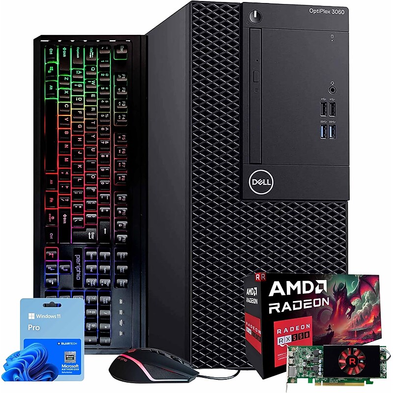 Dell Optiplex Refurbished Desktop Computer, Intel i5-8500, 32GB RAM, 1.25TB NVMe, Windows 11 Pro, Keyboard, Mouse Included image 1
