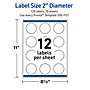 Avery Circle Multipurpose Labels, 2" Dia., White, 120/Pack (19479370635)~#|#~CAA5694A-EBC2-4091-BA6BF5DC9C405E22_sc7
