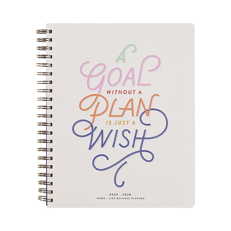 2025-2026 Fringe 9.25" x 11" Academic Weekly & Monthly Planner, Paperback Cover, Multicolored (825PA002FSC) image 1