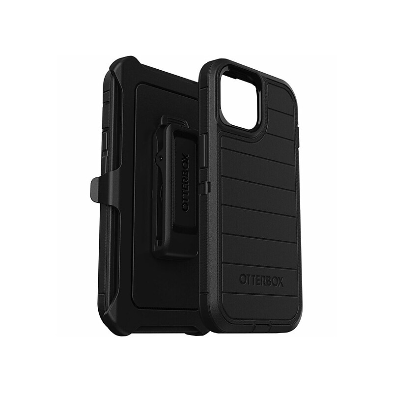 OtterBox Defender Pro Holster Case for iPhone 13/14/15, Shock Absorbing, Black (77-92735) image 1