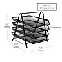 Mind Reader 4-Tier Stackable Paper Desk Tray Organizer, Metal Mesh, Black (4TPAPER-BLK)~#|#~CAB753BE-2031-4E03-BB1FD84247C832B4_sc7