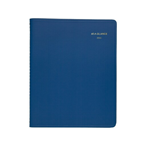 2024 ATAGLANCE Fashion 9" x 11" Monthly Planner, Blue (702502024