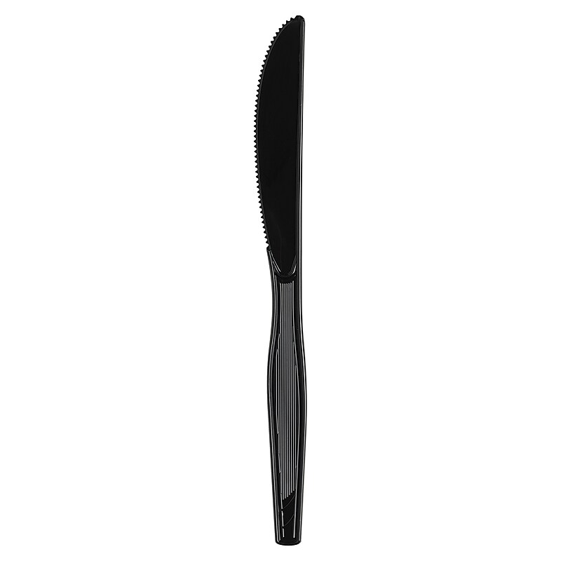 Dixie Plastic Knife, Heavy-Weight, Black, 1000/Carton (KH517) image 1