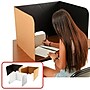 Classroom Products Foldable Cardboard Freestanding Privacy Shield, 19"H x 26"W, Black/Kraft, 20/Box (VB1920 BK)~#|#~CAC5F6D6-AF19-4E45-859471DBD5BCF16C_sc7