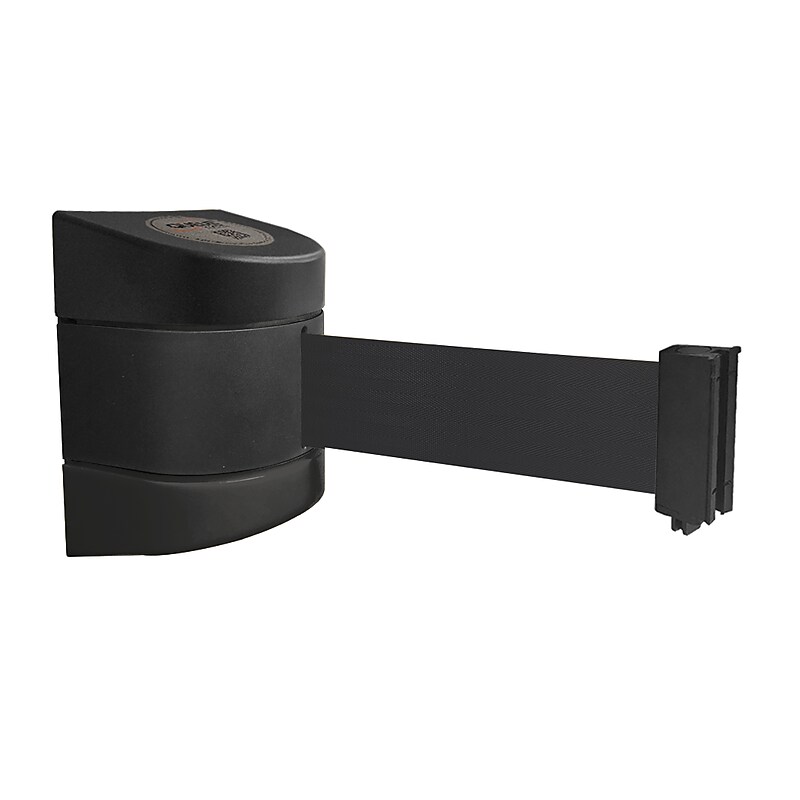 WallPro 400 Wall-Mountable 15' Retractable Belt Barrier, Black (171147) image 1