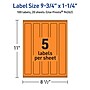 Avery Rectangle Multipurpose Labels, 9.75" x 1.25", Bright Orange, 100/Pack (94262)~#|#~CAD97D2A-6937-4DEC-9A8C000332217CAA_sc7