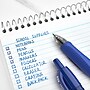 Staples ProGel™ Retractable Gel Pen, Extra Fine Point, 0.5mm, Blue Ink, Dozen (ST63008)~#|#~CAD9D1E4-D5C5-448F-ACECB5BD66B56E70_sc7